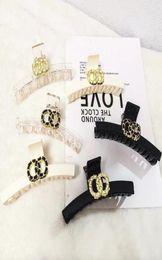 Fashion Black White Hollow Geometric Clips Acrylic Hair Claw Cross Hairclip Headband Hairpin Hair Crab Women Hair Accessories3949833