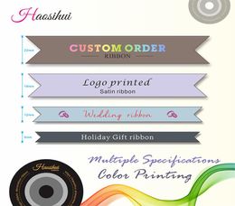 haosihui 10 yardsroll custom ribbon cartoon printed Satin ribbon6983517