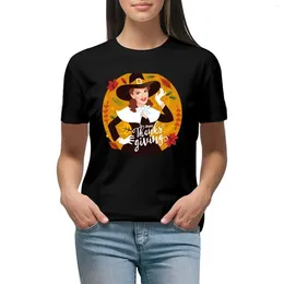 Women's Polos Thanksgiving Judy T-shirt Hippie Clothes Female Clothing Aesthetic Top Women