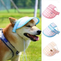 Dog Apparel With Ear Holes Pet Baseball Hat High-quality Adjustable Sunshade Puppy Sun Cap Grooming