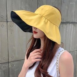 Berets Oversized Brim Bucket Hat Foldable Panama Breathable Sun Protection Fisherman For Men Women Girls Sport Hiking Beach Bob