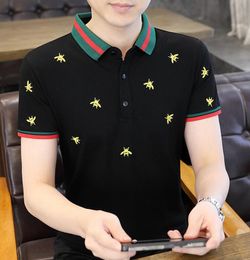 Mens Polo Shirt Designer Man Fashion Horse T Shirts Casual bee Embroidery High Street Trend Top Tee Asian size M-XXXL