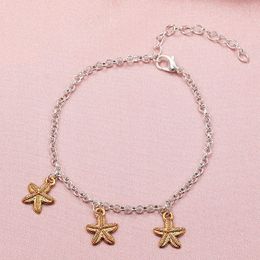 Simple Starfish Anklet Fashion Ethnic Style Geometric Pendant Bracelet Bohemian Beach Chain Women 22584