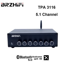Amplifier BRZHIFI A600 TPA3116 5.1 Channel 1225V Digital Power Amplifier Bluetooth 5.0 PreStage Subwoofer HighPitch Stereo Hifi Amp
