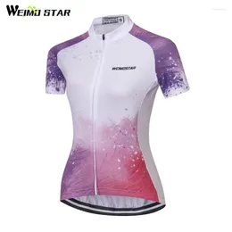 Racing Jackets Weimostar 2024 Cycling Jersey Women Breathable Mtb Bike Shirt Mountain Road Clothing Cycle Bicycle Clothes
