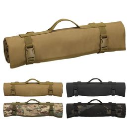 Outdoor Folding Army Tactical Waterproof Hunting Shooting Training Roll Up Pad Military Camping Picnic Rifle Mat Thicken Blanket 240418