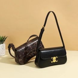 Handbag Shoulder Tote Hobo Womens Black Women S Handbags Designer Purse Small Bag Top High-end Real Leather Bag.