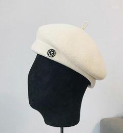 Fibonacci Winter Hats For Women European MM Wool Felt Fedora Hat Retro Ladies Elegant Berets Fashion Banquet Painter Cap18796051