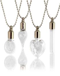 2PCS Glass Locket Urn Jewelry Cremation Jewelry Urn Necklace for Ashes Fillable vials Necklaces Blood Vial Necklace Y2205232060717