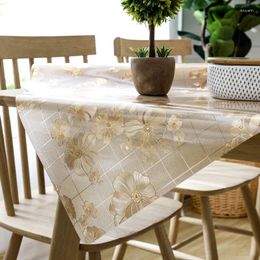 Chair Covers Waterproof And Oil Resistant Washing Plastic PVC Table Matte Tablecloth Golden Crystal Plate