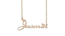 Jasmin name necklaces pendant Custom Personalised for women girls children friends Mothers Gifts 18k gold plated Stainless st8987837
