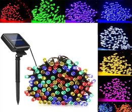 Christmas Decorations 56571222m 203050100200 LEDS 8 lighting model Solar Lamps LED String Lights Outdoor Waterproof Fairy1081535