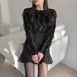 Skirts Women Spring Autumn Ruffles Slender A- Line Mini Skirt Solid England Black Womens Korean Fashion Woman Clothing