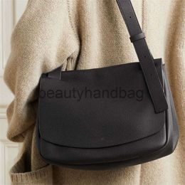 The Row TR bag Postman Bag New bag Mail Cowhide Flap One Shoulder Crossbody Female Handbags FMU0