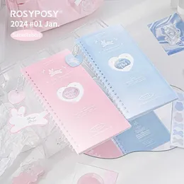 Baby Blue/Pink Ballet Notebook Planner Yearly Daily Weekly Agenda Book Line Page Po Kawaii School Stationery