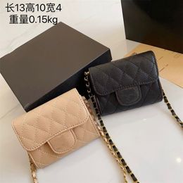 Designer New Style Coin Purse Womens Chain Shoulder Bag Fashion Mini Wallet Cross Body Flip Envelope Bags Classic Luxury Women Change P 228p