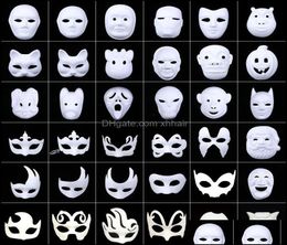 Party Masks Festive Supplies Home Garden Diy Environmental Protection White Masquerade Mask Halloween Blank Hand Ding Facemask T8531924