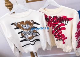 high end women girls knitted sweater bear letter motif sweatshirt crew neck long sleeve blouse shirt knitwear fashion design pullo3662689