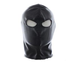 w1023 Quality Latex Leather Gimp Eyes Open Mask Hood Fetish Bondage Restraint Begineer3022587