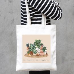 Shopping Bags Women Casual Tote Canvas Bag Cartoon Printed Ladies Eco Shopper Female Basic Shoulder Backpack School