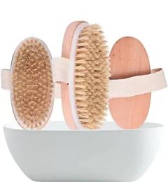 Bath Brush Dry Skin Body Soft Natural Bristle SPA The Brushes Wooden Bath Shower Bristle Brush SPA Body Brushes Without Handle 0429648086