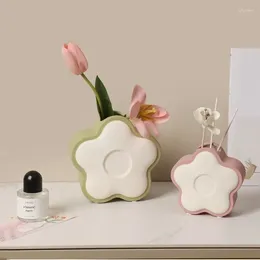 Vases Home Accessories Shape Flower Floral Decoration Hydroponics Arrangement Ceramic Apparatus Cartoon Vase