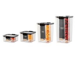 Storage Bottles Jars 70013001800ML Transparent Sealed Jar Plastic Kitchen Box Nut Coffee Bean Household Grain7252872