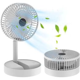 Folding Desktop Fan Ortable Usb Charging Telescopic Floor Table MultiFunction Air Cooling For Home Travel 240424