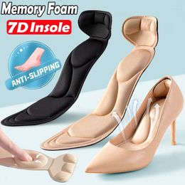 Women Socks 7D Soft Memory Foam Insole Pad Inserts Heel Post Back Breathable Anti-slip For High Shoe Arch Support Insoles