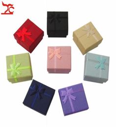 24pcslot Jewellery Storage Paper Box Multi Colours Ring Stud Earring Packaging Gift Box Ring Storage Box 443 cm5713397