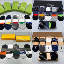 Designer New Mens Sock Fashion Brand Boat Socks High Quality Cotton Sock Five Pairs Sport Sock