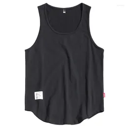 Men's Tank Tops Summer Youth Large Size Loose Sleeveless Solid Colour Top For Casual Cotton Sweatshirt Men