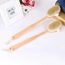 Bath Tools Accessories Hand held back shower scrubber with exfoliation brush universal and reusable cleaning scrub for womens bathing Q240430