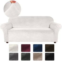 Chair Covers Velvet Stretch Sofa Cover For Living Room Couch Slipcover Furniture Protector Case Elastic 1 2 3 4 Seater 268H