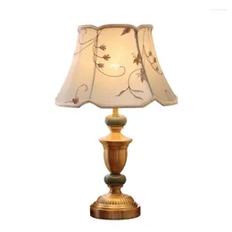 Table Lamps American Style Bedside Bedroom Living Room Decoration European Retro Classic Metal LED Lighting Fixtures
