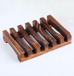 Bamboo Wood Soap Dishes Wooden Soap Tray Holder Storage Rack Plate Box Container Bath Soap Holder1511393