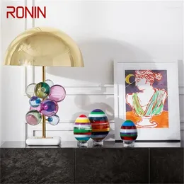 Table Lamps RONIN Modern Lamp Crystal LED Desk Light Marble Base Creative Design Decorative For Home Bedroom Living Room Office