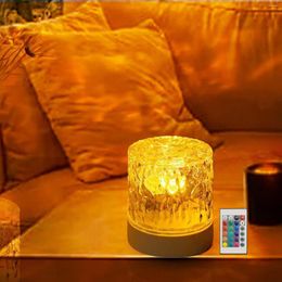 Table Lamps Rotating Water Ripple Lights Po Props Night Light Decorative Romantic With
