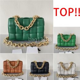 chain cassette bag designer bag handbag small bag high quality womens pillow purse hobo handbags leather bag 26cm small weave bag green crossbody shoulder box bag