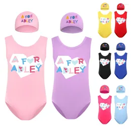 Clothing Sets A For Adley Girls Swimsuit Swimming Cap Set Swimwear Big Girl Skirt Toddler Baby Bathing Suit 1 Piece