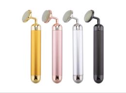 Jade Face Massager 24K Gold Beauty Bar Facial Roller Facial Vibration Tool Skin Care Massage Stick6470984