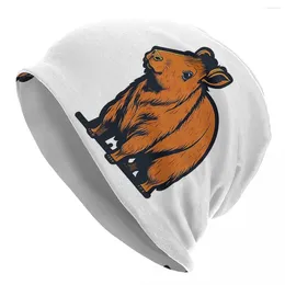 Berets Keep Calm And Capybara Unisex Adult Beanies Caps Knitting Bonnet Hat Warm Hip Hop Autumn Winter Outdoor Skullies Hats