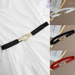 Belts Elastic Women Dress Belt Fashion Thin Female Waist With Metal Buckle