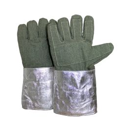 Gloves Heat Insulation 1000°C Aluminum Foil Gloves High Temperature Working Flexible Antiscald Glove Fire Protection Anticutting