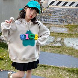 Clothing Sets Sweet Long Sleeve Loose Sweatshirt Hoodie And Mini Skirt Young Girl Two-piece Set Spring Autumn Fashionable Letter Teens