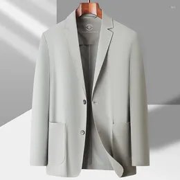 Men's Suits 2024 Fashion Match Handsome Boutique Trend Casual Simple Thin Traceless Korean Version Slim Suit Jacket