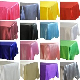 Rectangle Table Cloth Satin Tablecloth Overlays Wedding Christmas Baby Shower Birthday Banquet Decor Home Dining Cover 240430