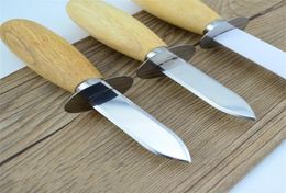 High Quality Oyster Knives With Thick Wood Handle Stainless Steel Seafood Pry Knife Kitchen Food Utensil 2 5ty E18830416