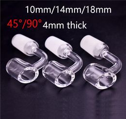 Smoking accessories 4mm thick club banger domeless quartz nail 10mm 14mm 18mm male female 90 45 Degrees 100 Quartz Banger Nails f4740517