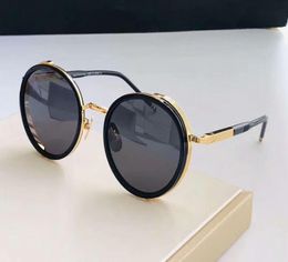 Black Gold Frame Round Sunglasses tbs813 Mens Sun Glasses gafa de sol Luxury Designer Sunglasses eyewear Shades New With Box9722773